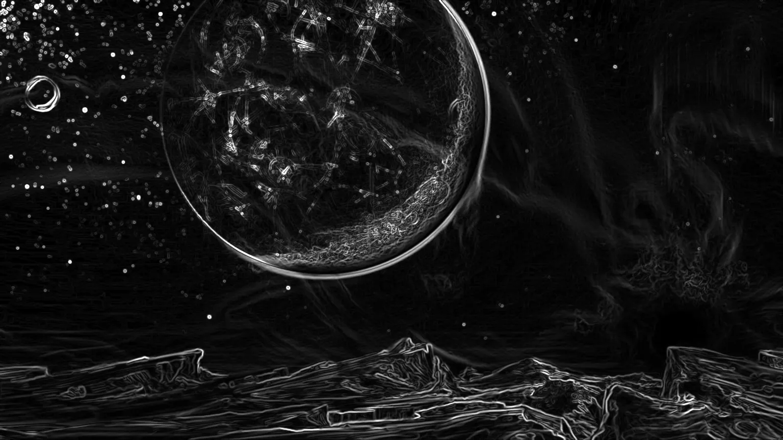 Concept art convert to edge texture