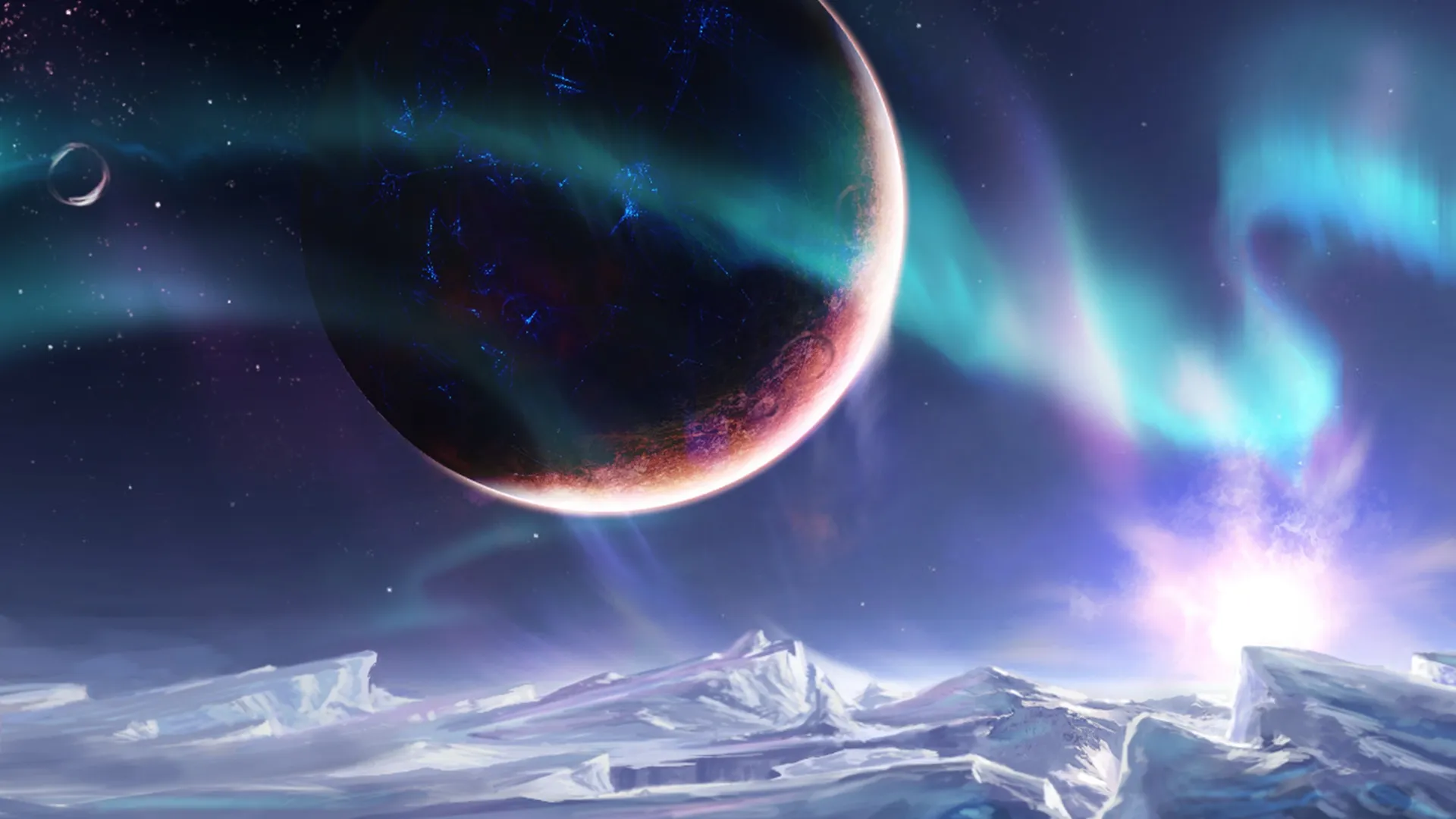 Concept art for the Halo 3 Map Snowbound