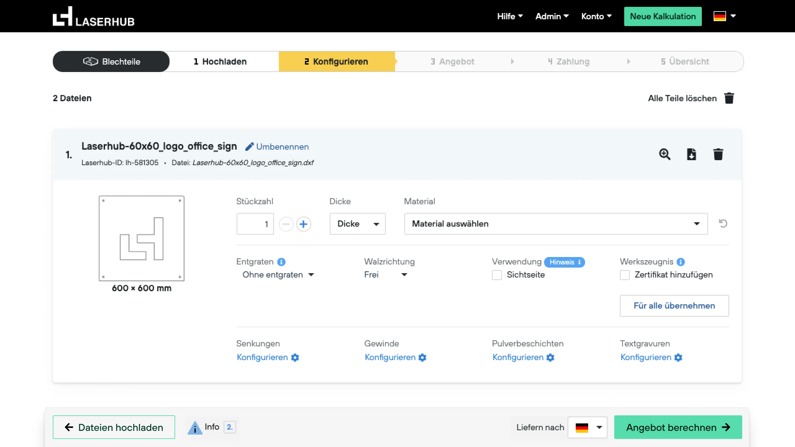 The part configurator