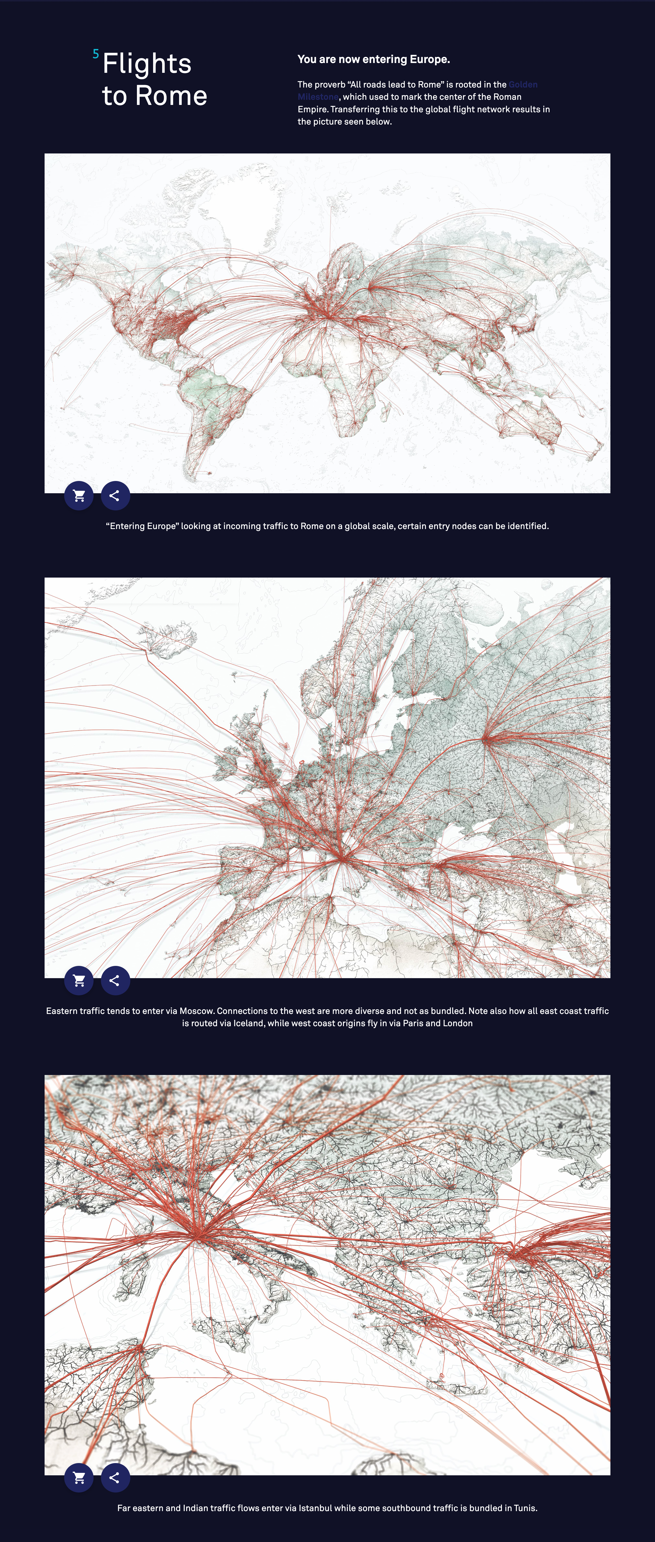 Section with project images in large form