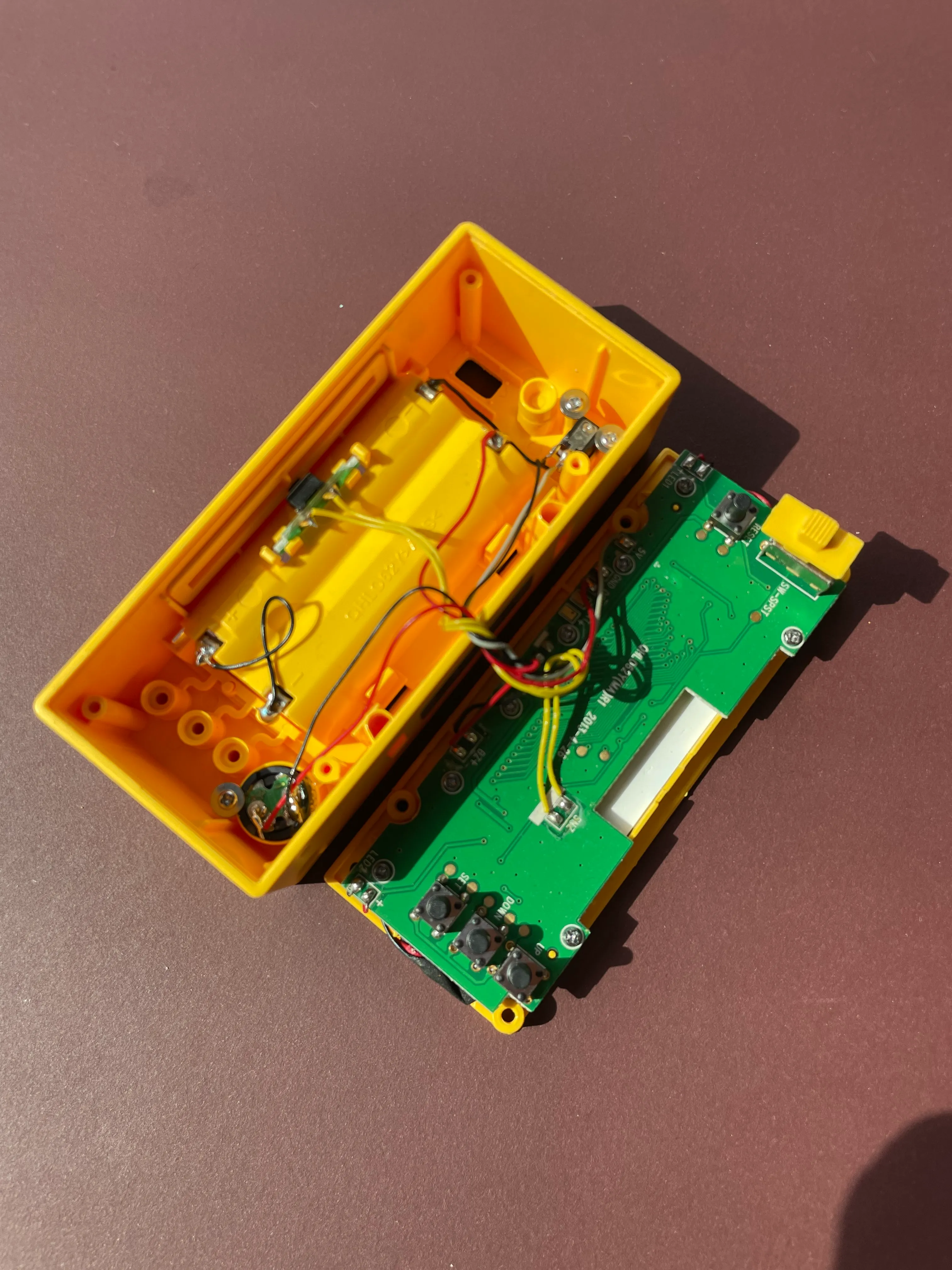 The opened clock