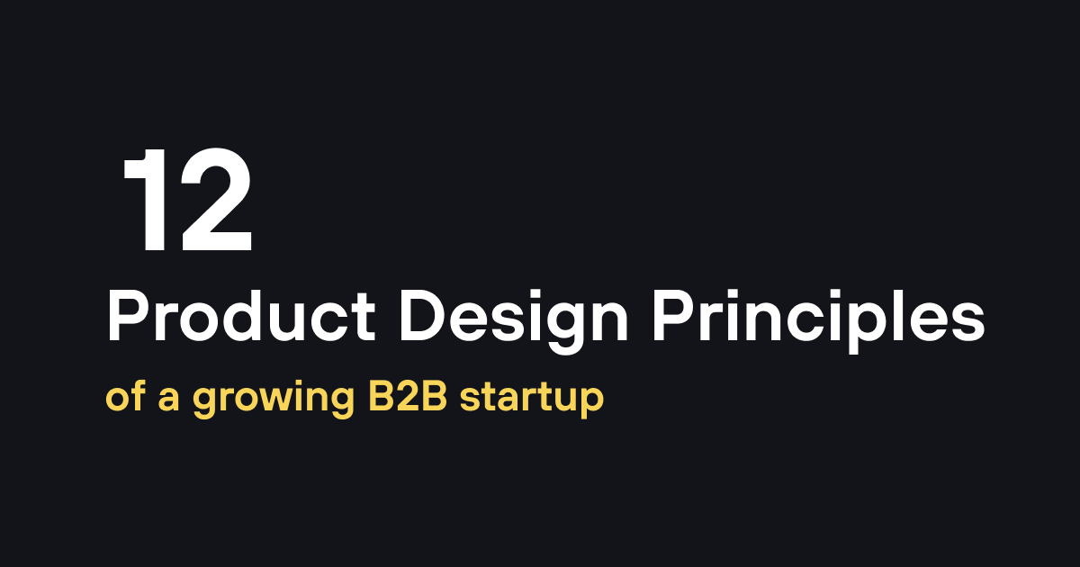 Cover image of "12 Product design principles"